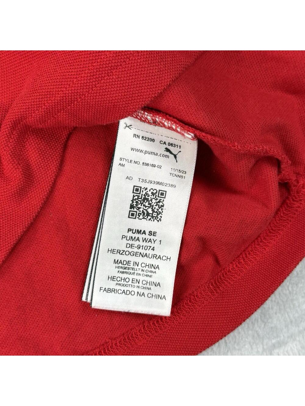 Puma Ferrari Scuderia Polo Shirt Red Black Men Small Motorsport Logo Preppy Auto - Picture 5 of 9